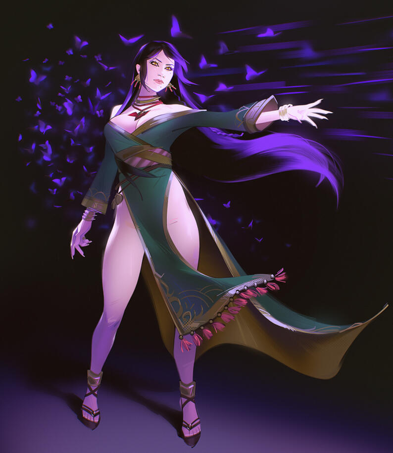 Full body portrait order of a human woman.